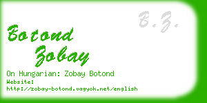 botond zobay business card